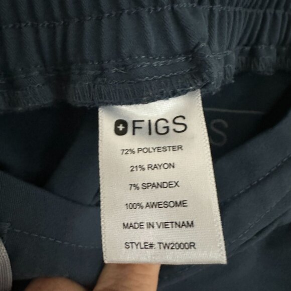 Figs Set Rafaela Oversized Scrub Top Yola Skinny Scrub Pants Set Dark Harbour XS - Picture 8 of 8